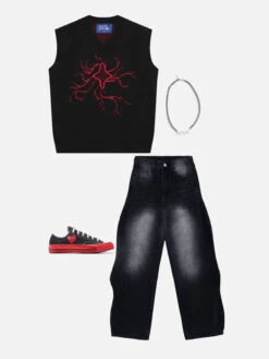 Aelfric Eden Cut-out Jacquard Sweater Vest -Aelfric Eden Shop 010 6f4dcd06 ebdd 40d9 958c 304d32dc054b