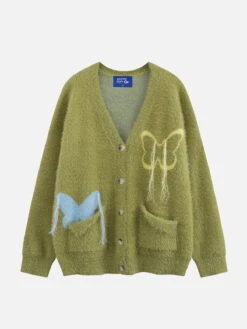 Aelfric Eden Butterfly Jacquard Tassels Cardigan