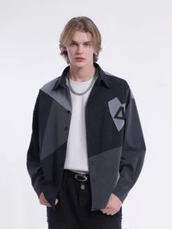 Aelfric Eden Geometry Patchwork Long Sleeve Shirt<font Color="#00249C"><br>S/S 24 The Dreamers</font>