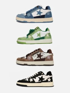 Starry Climb Stars Casual All-Match Denim Skate Shoes -Aelfric Eden Shop 021