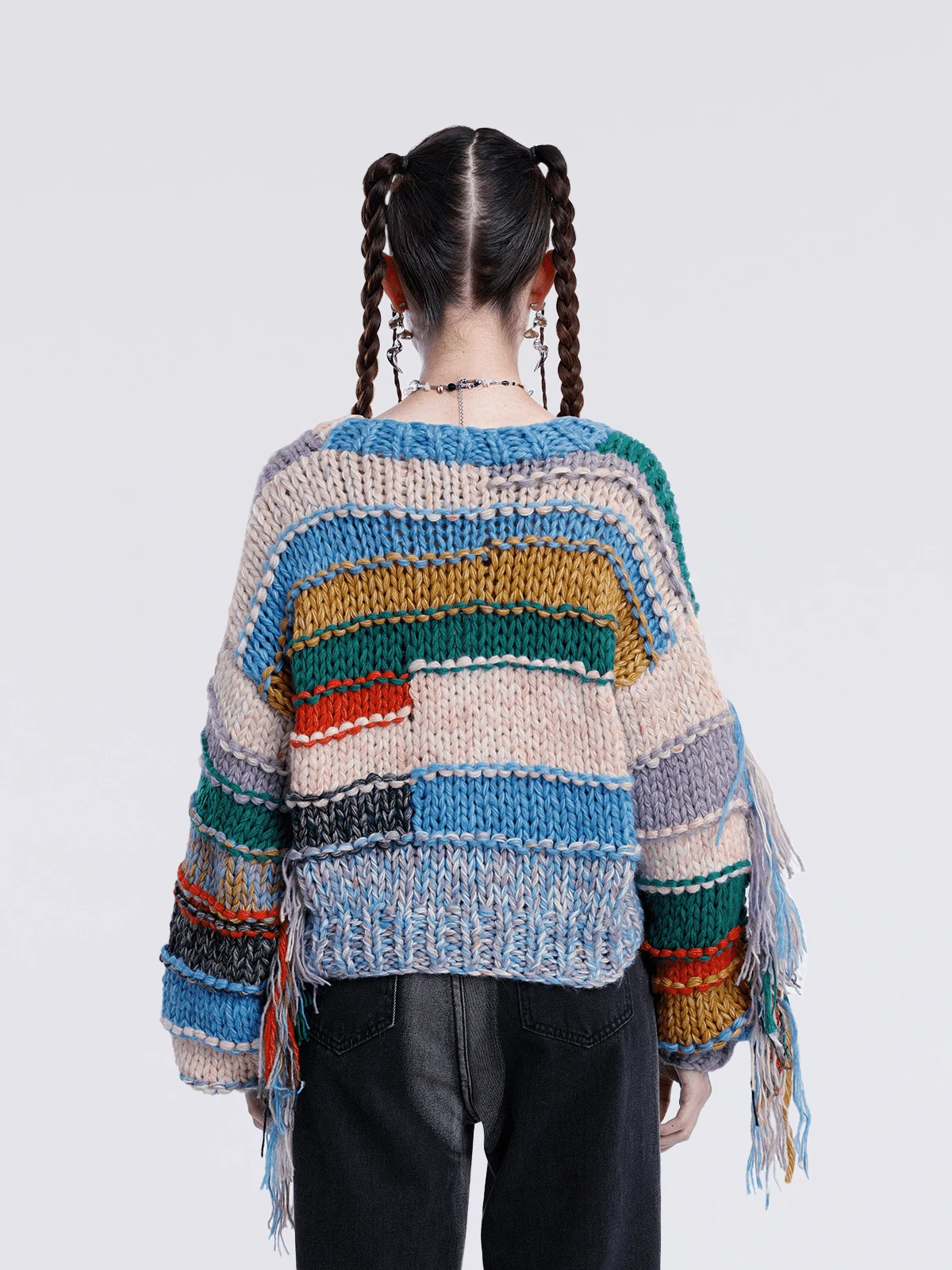 Aelfric Eden Irregularity Stripe Tassel Sweater 5 Aelfric Eden Irregularity Stripe Tassel Sweater - Image 3