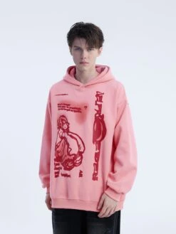 Aelfric Eden Cartoon Figure Print Hoodie -Aelfric Eden Shop 092714966