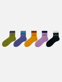 Patchwork Embroidery Socks