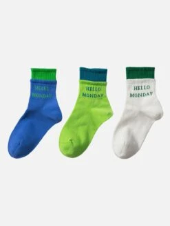 Letter Patchwork Socks