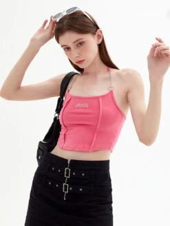 "Heart Decision" Chain Strap Cami Top -Aelfric Eden Shop 1 2AGZ055595 2