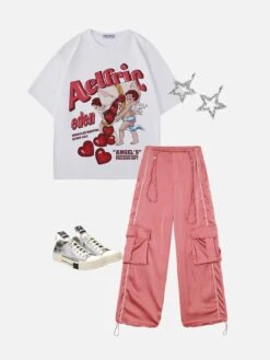 Aelfric Eden “Drop Some Love" Angel Graphic Tee -Aelfric Eden Shop 10KGZ220205 White M