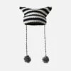 Striped Little Devil Cat Ear Hat