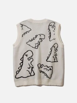 Aelfric Eden Little Dinosaur Graphic Sweater Vest -Aelfric Eden Shop 14 8ebaaa20 5523 4793 91ae fdf868a43aea