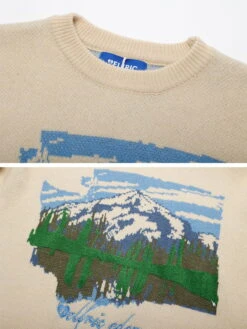 Aelfric Eden Oil Painting Mountain Sweater -Aelfric Eden Shop 1 14268524 43fe 4ded 9e4b 519598799ef0