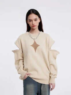 Aelfric Eden Star ZIP Hole Sweater -Aelfric Eden Shop 1 1 911f3e37 fa5c 40a6 973b 7ab8f0e8f6d4