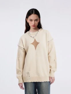 Aelfric Eden Star ZIP Hole Sweater -Aelfric Eden Shop 1 2 394e7297 9589 43aa 896c de1450b696a2