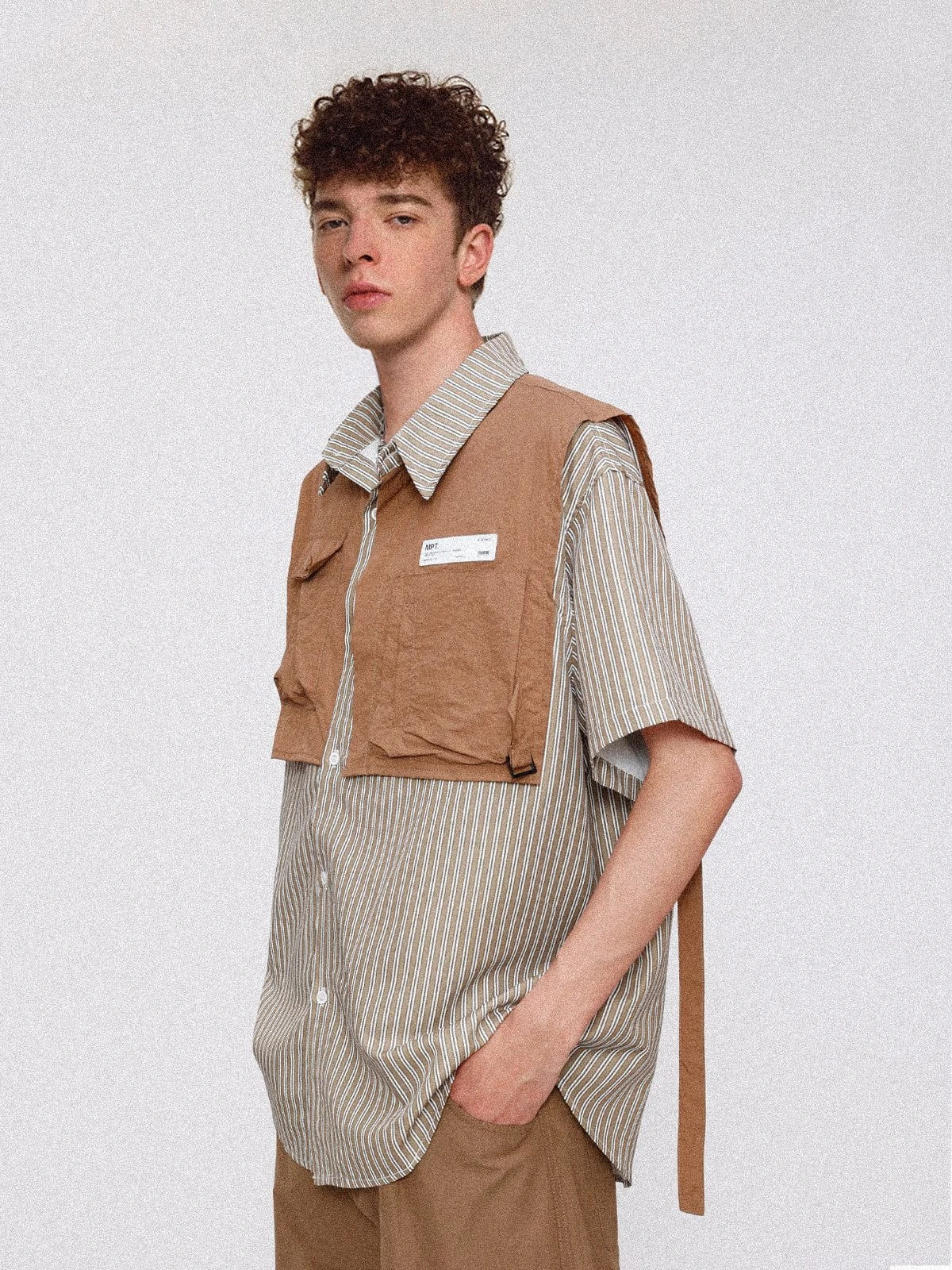 Aelfric Eden Strap Patchwork Short Sleeve Shirt 5 Aelfric Eden Strap Patchwork Short Sleeve Shirt - Image 3