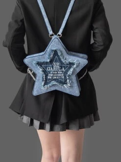 Star Fringe Dual-use Denim Bag -Aelfric Eden Shop 1 a576831e ea9c 4c49 86f0 0cfaa00fa600