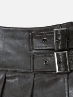 Vintage Solid Leather Pleated Skirt<font Color="#00249C"><br>S/S 24 The Dreamers</font> -Aelfric Eden Shop 1 e6c4ddab cd27 4ba1 8461 510bd543c409