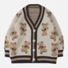 Aelfric Eden Cartoon Bear Print Knit Cardigan -Aelfric Eden Shop 26 2f252a9b 371a 49d5 9e44 42402612f412