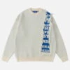 Aelfric Eden Fringe Letter Jacquard Sweater