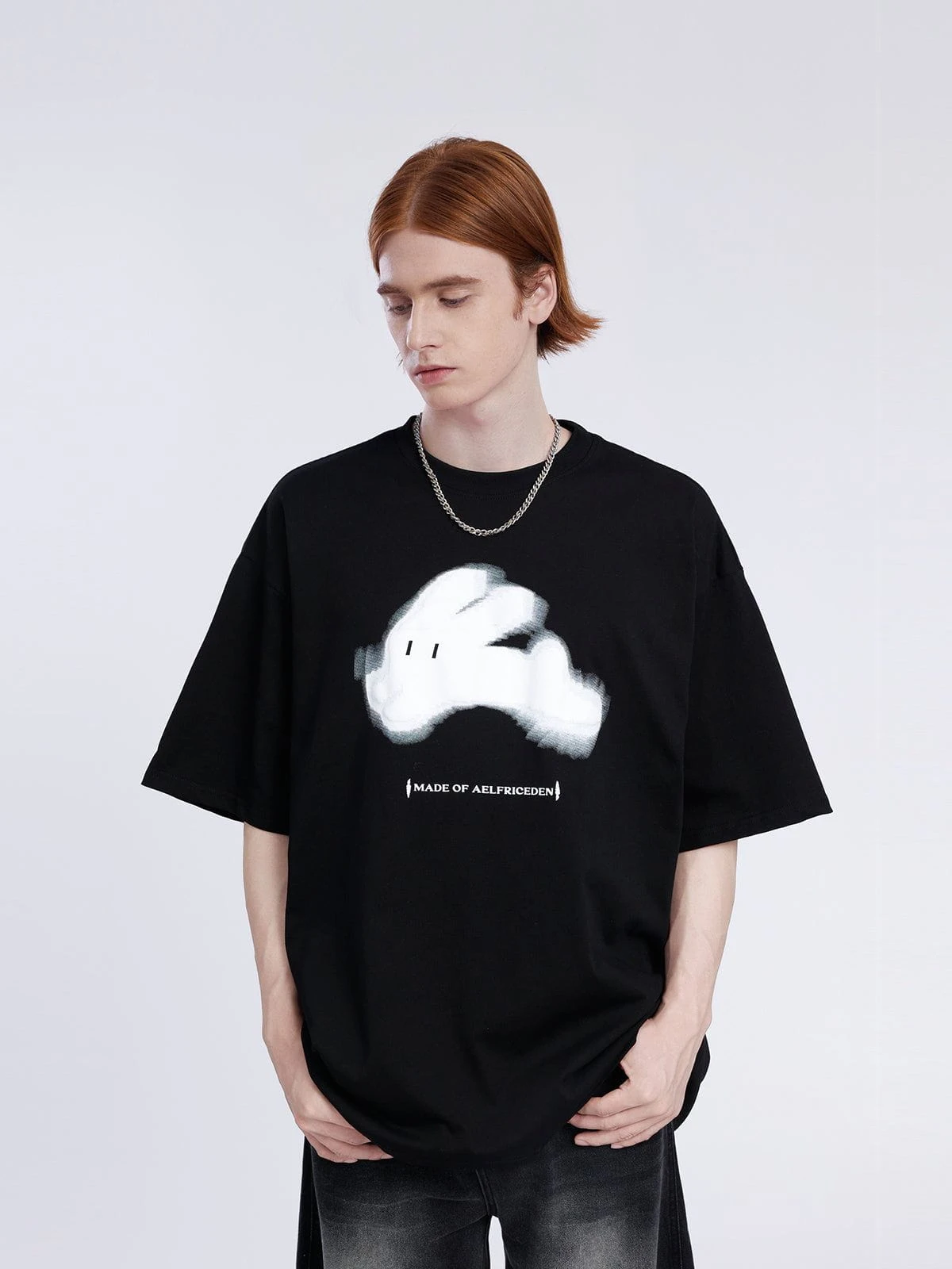 Aelfric Eden Cute Rabbit Foam Print Tee 4 Aelfric Eden Cute Rabbit Foam Print Tee - Image 2