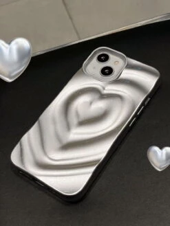 Electroplate Silver 3D Heart Water Ripple Phone Case -Aelfric Eden Shop 2 d0051ea7 2e06 497d b5b3 e4a6fad43fd7