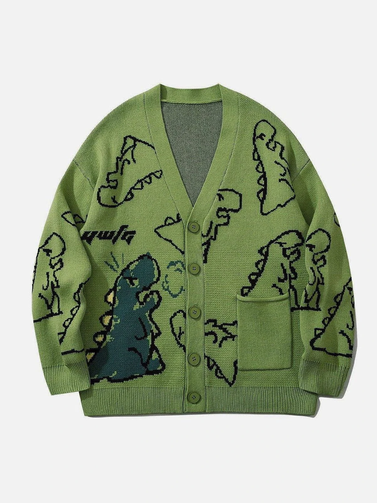 Aelfric Eden Dinosaur Cartoon Pattern Knit Cardigan 3 Aelfric Eden Dinosaur Cartoon Pattern Knit Cardigan