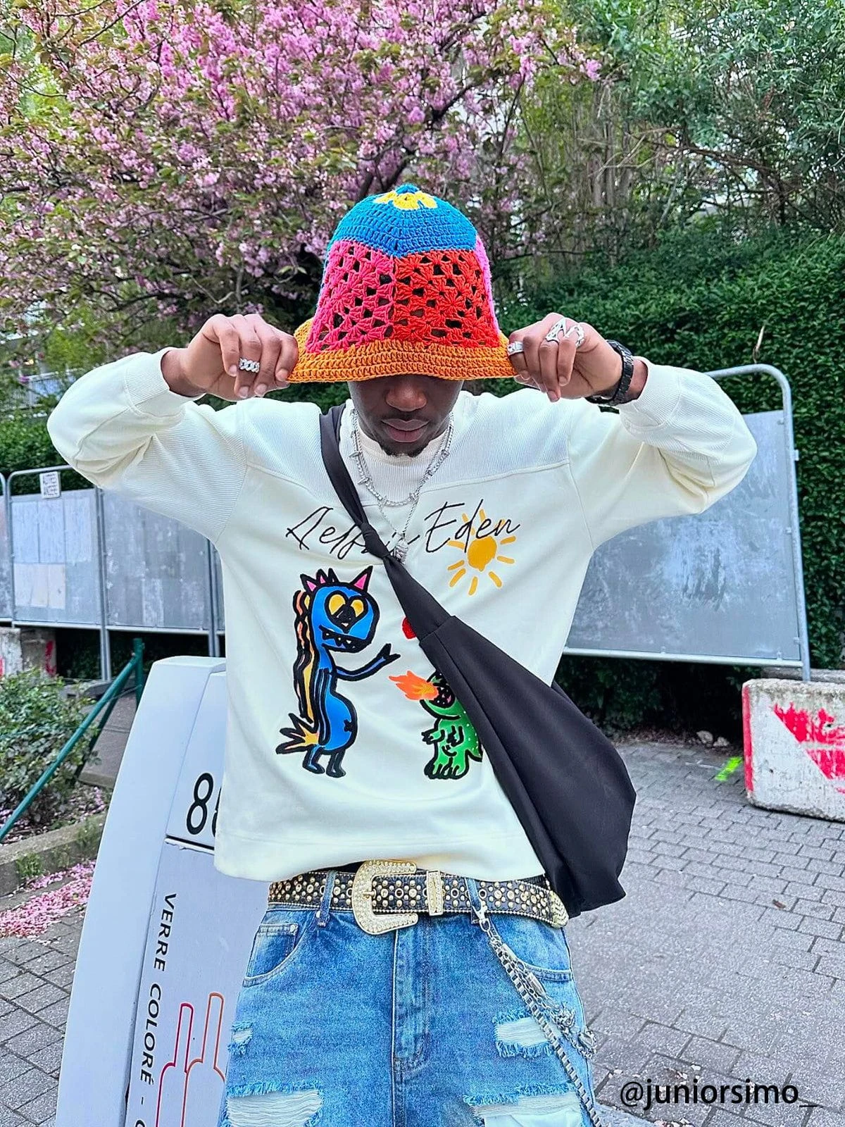 Handmade Crochet Open Knit Bucket Hat 4 Handmade Crochet Open Knit Bucket Hat - Image 2