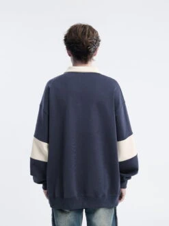 Aelfric Eden Stand Collar Patchwork Sweatshirt -Aelfric Eden Shop 49 47702817 4186 4ae5 9c64 3dca7e5b4053