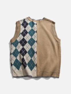 Aelfric Eden Stitching Diamond Pattern Sweater Vest -Aelfric Eden Shop 4 52802f05 e501 435b ab90 f614fad878f8