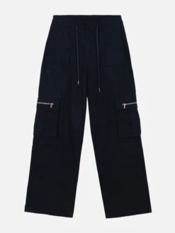 Casual Multiple Pockets Drawstring Decoration Pants