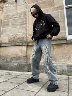 Aelfric Eden Washed Fringe Jeans -Aelfric Eden Shop 565