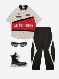 Aelfric Eden Patchwork Short Sleeve Shirt -Aelfric Eden Shop 6.21BGZ456077 KGZ001350