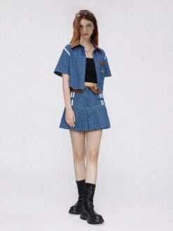 Vintage Denim Jacquard Skirt -Aelfric Eden Shop 6 2708fef0 a1b2 4c05 a1c5 b825f52d41d0
