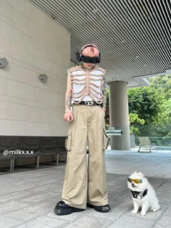 Aelfric Eden Distressed Skeleton Hooded Vest