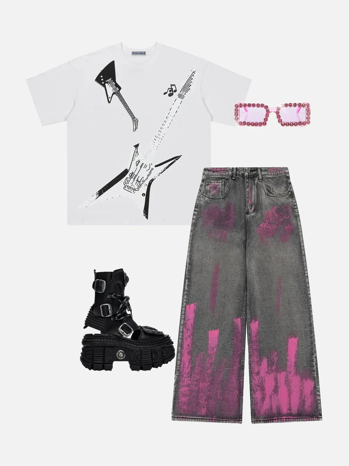 Aelfric Eden Guitar Print Tee 5 Aelfric Eden Guitar Print Tee - Image 3