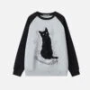 Aelfric Eden Cat Embroidery Sweatshirt -Aelfric Eden Shop 89585889