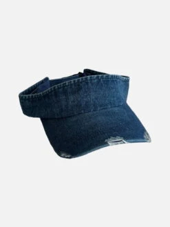 Distressed Washed Denim Visor -Aelfric Eden Shop 900723202306260932266498eaaa696bd