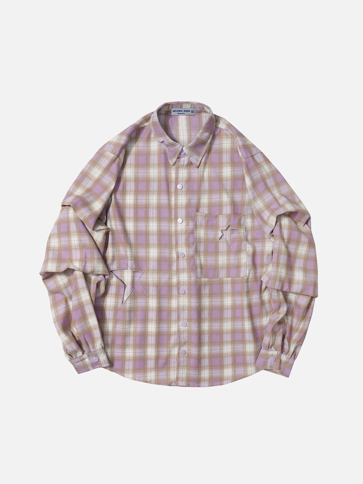 Aelfric Eden Stars Plaid Long Sleeve Shirt 5 Aelfric Eden Stars Plaid Long Sleeve Shirt - Image 3
