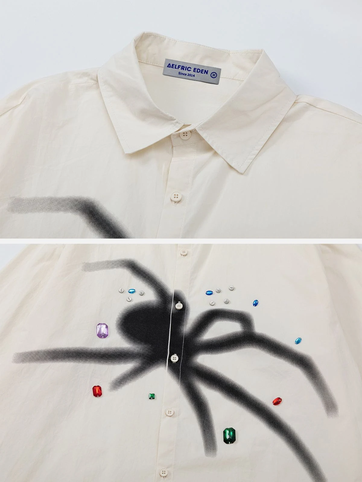 Aelfric Eden Rhinestone Applique Spider Long Sleeve Shirt 6 Aelfric Eden Rhinestone Applique Spider Long Sleeve Shirt - Image 4