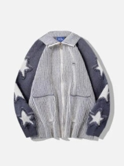 Aelfric Eden Stripe Star Jacquard Cardigan