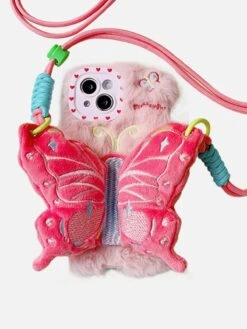 3D Butterfly Drawstring Phone Case