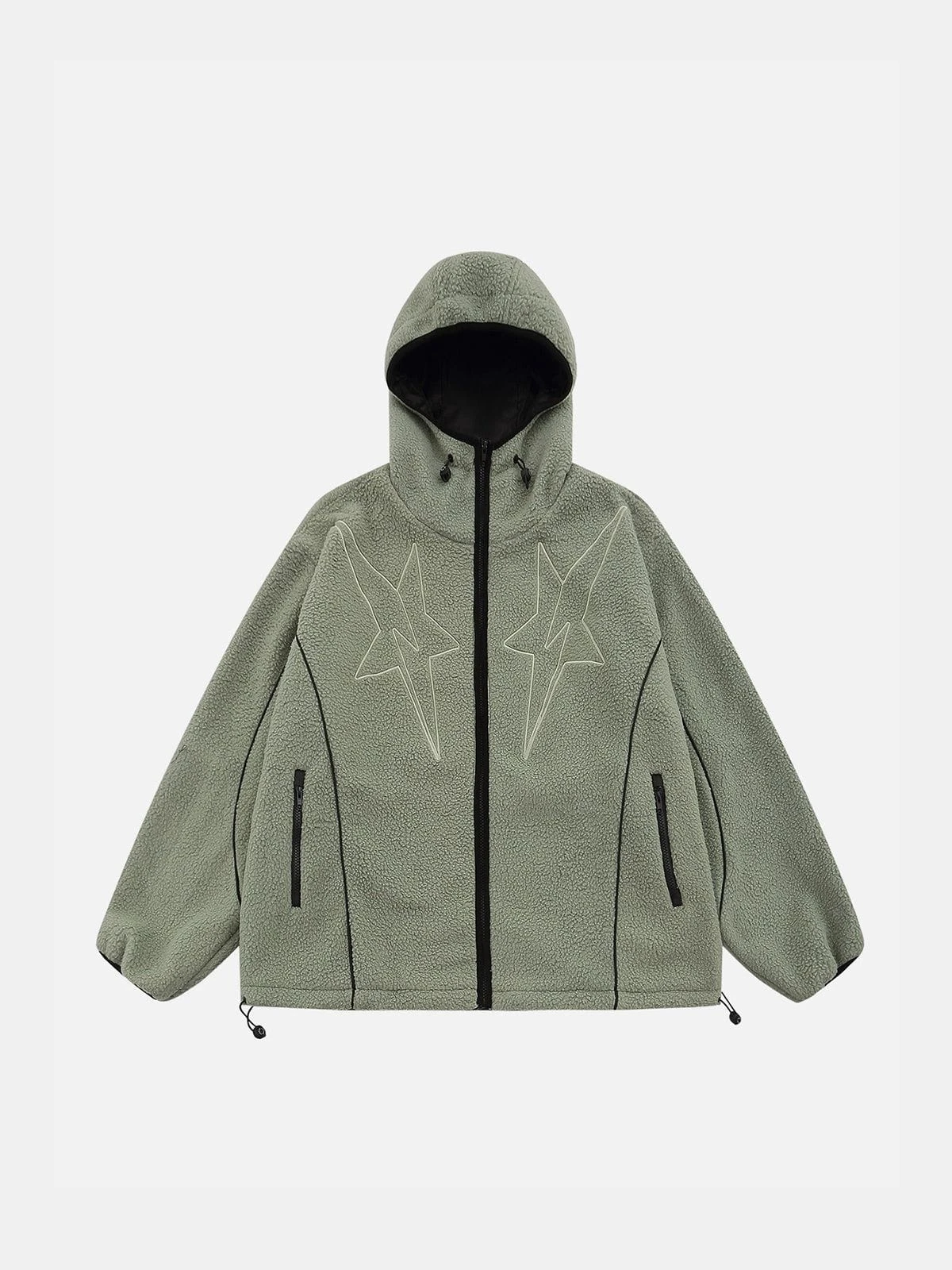 Aelfric Eden Embroidery Star Hooded Sherpa Jacket 3 Aelfric Eden Embroidery Star Hooded Sherpa Jacket