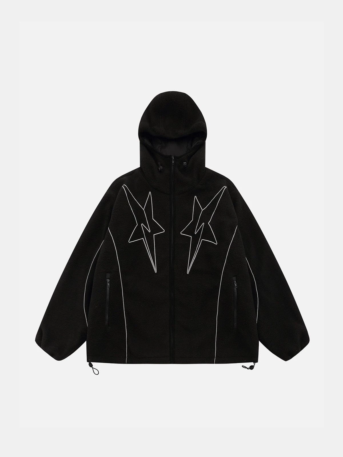 Aelfric Eden Embroidery Star Hooded Sherpa Jacket 4 Aelfric Eden Embroidery Star Hooded Sherpa Jacket - Image 2