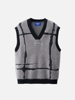 Aelfric Eden Color Blocking Mosaic Striped Sweater Vest