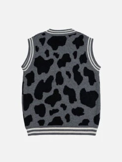 Aelfric Eden Color Blocking Cow Pattern Sweater Vest -Aelfric Eden Shop 90072320231120111000655ace0880efd