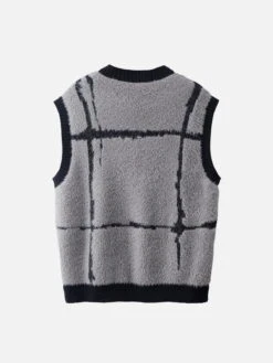 Aelfric Eden Color Blocking Mosaic Striped Sweater Vest -Aelfric Eden Shop 90072320231120111148655ace7415b6d
