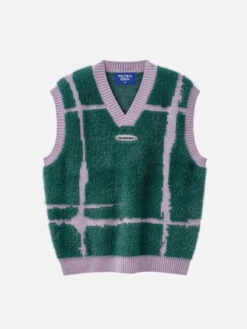 Aelfric Eden Color Blocking Mosaic Striped Sweater Vest -Aelfric Eden Shop 90072320231120111148655ace745c688