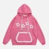 Aelfric Eden Color Blocking Applique Embroidery Star Hoodie