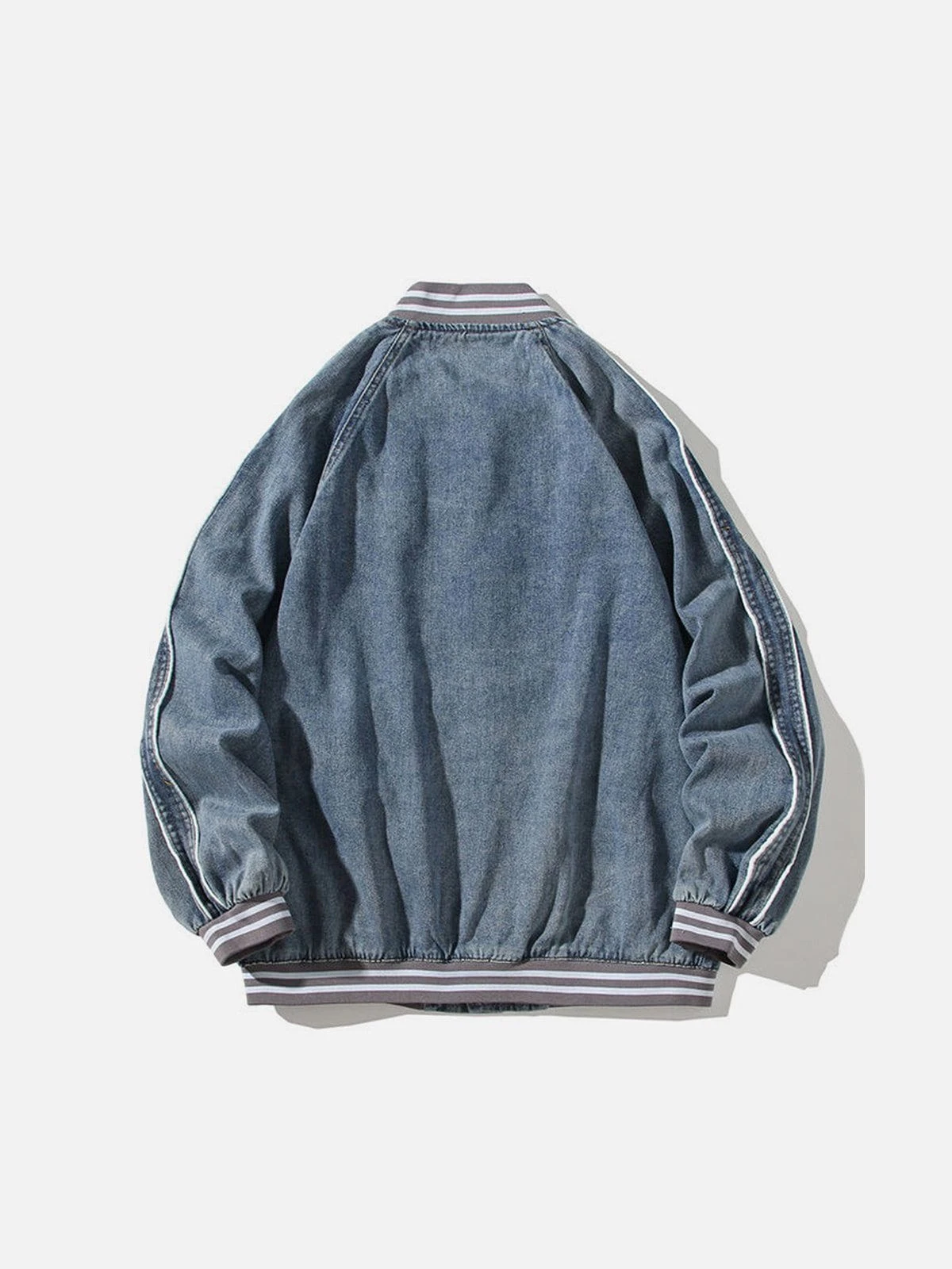 Aelfric Eden Embroidery Denim Varsity Jacket 4 Aelfric Eden Embroidery Denim Varsity Jacket - Image 2