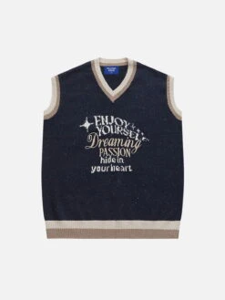 Aelfric Eden Vintage Letter Jacquard Sweater Vest 10 Aelfric Eden Vintage Letter Jacquard Sweater Vest -Aelfric Eden Shop 90072320231227091653658b7b051e768