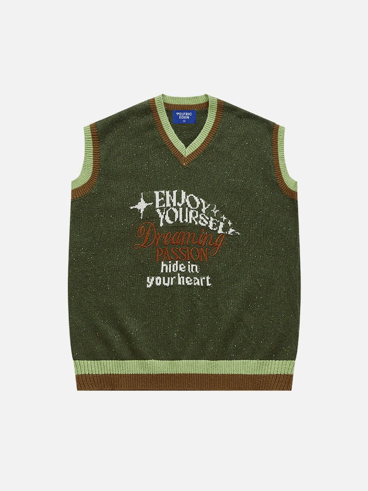 Aelfric Eden Vintage Letter Jacquard Sweater Vest 6 Aelfric Eden Vintage Letter Jacquard Sweater Vest - Image 4