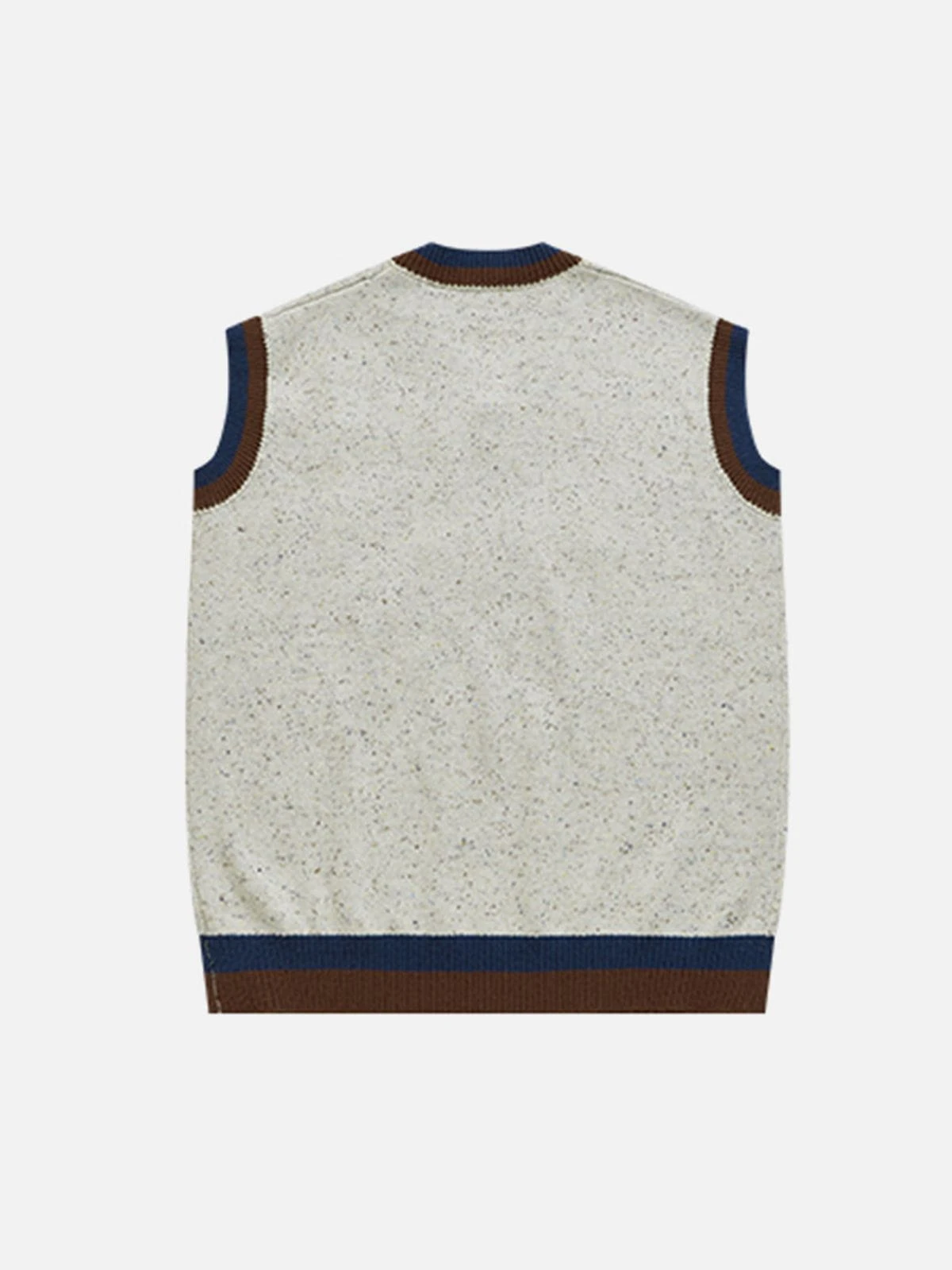 Aelfric Eden Vintage Letter Jacquard Sweater Vest 7 Aelfric Eden Vintage Letter Jacquard Sweater Vest - Image 5