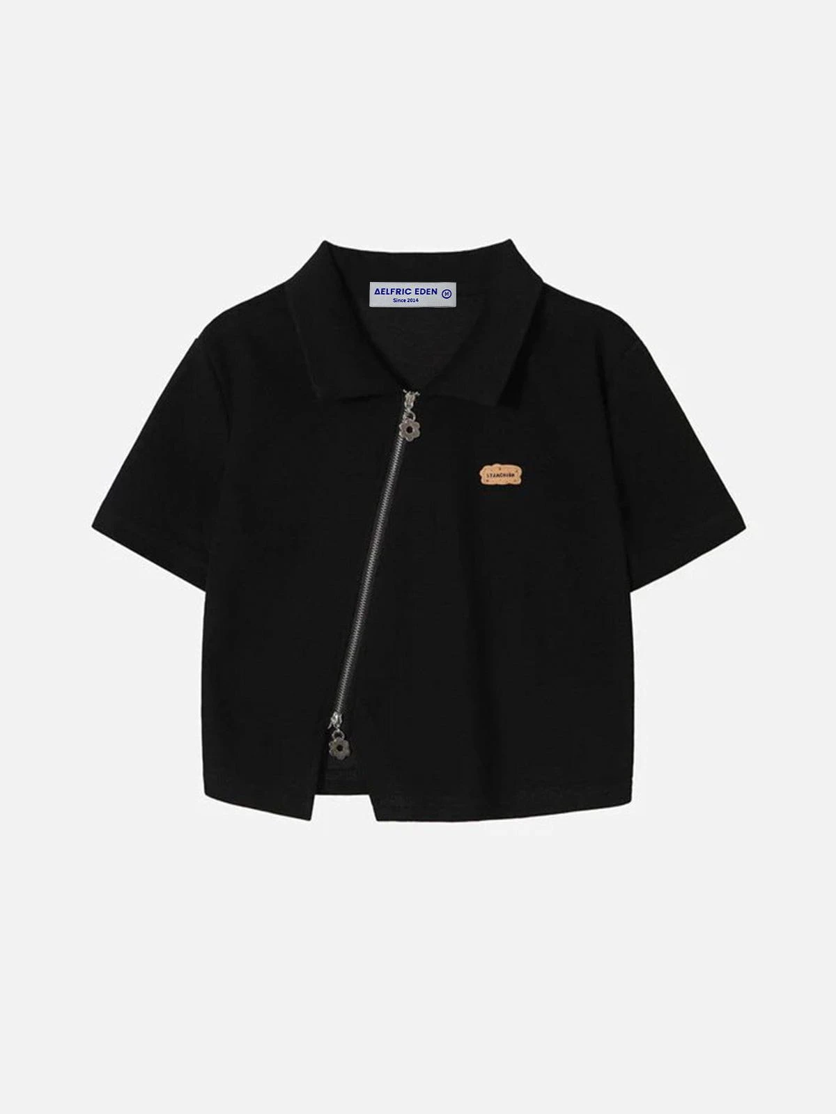 Aelfric Eden Geometric Zip Up Crop Shirt 8 Aelfric Eden Geometric Zip Up Crop Shirt - Image 6